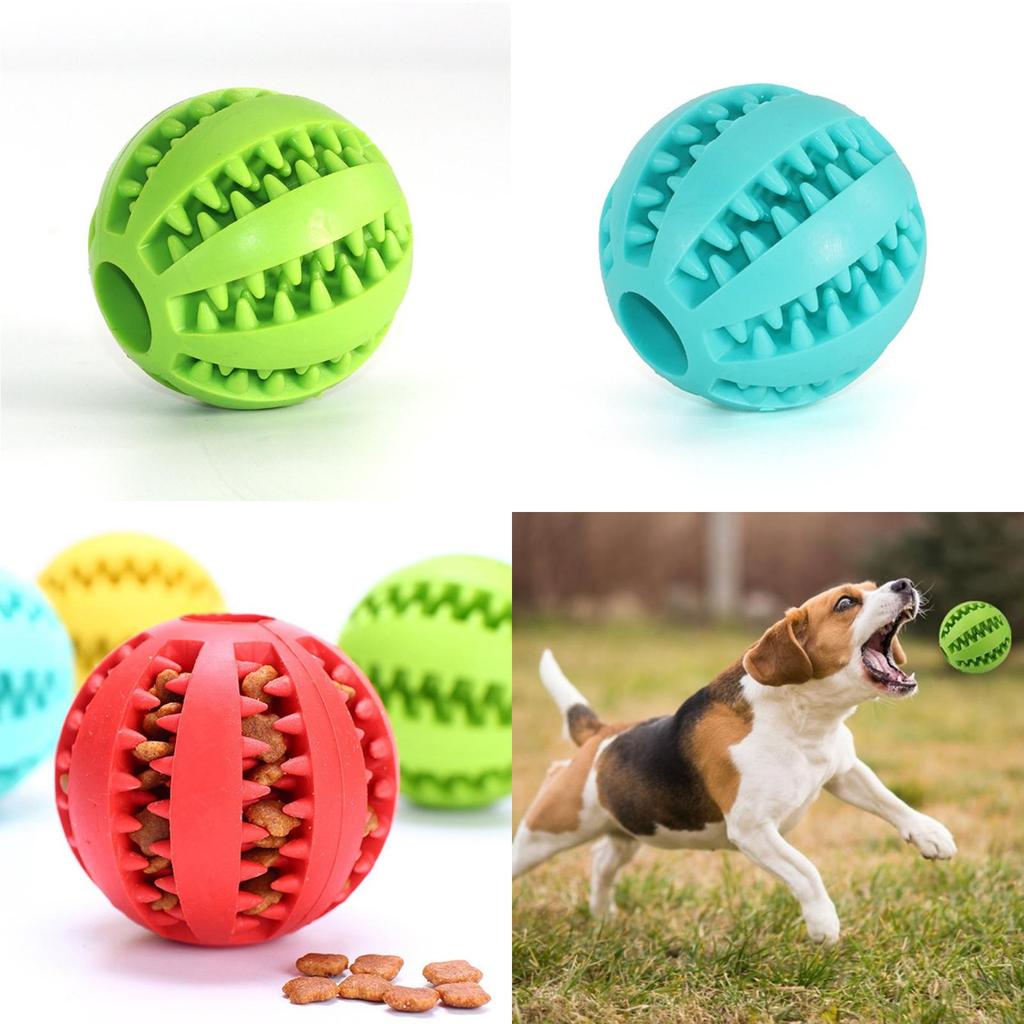 Durable Elastic Rubber Dog Toy Ball For Teeth Cleaning And Interactive Play