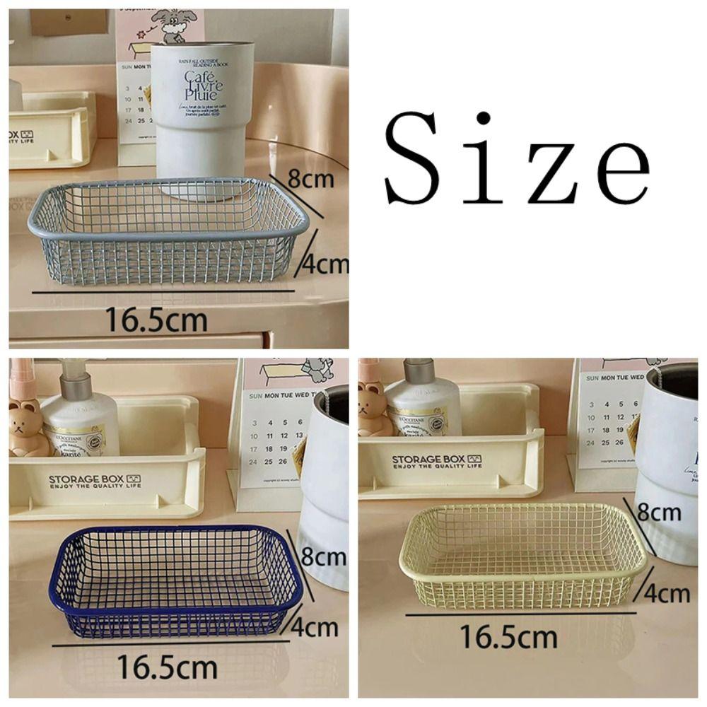 Iron Sundries Organizer Multifunctional Storage Box Sorting Holder Storage Basket  Desktop