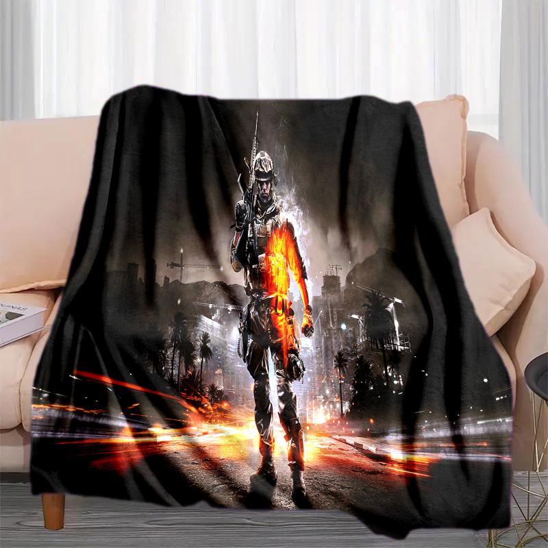Cyberpunk Soldier Blanket Soft Comfortable All Seasons Perfect Sofa Office Naps Trips Birthday Christmas Gift