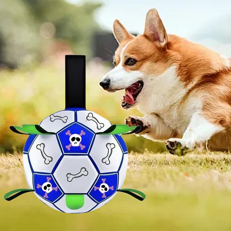 Dog Toy Ball Outdoor Dog Training Toy Soccer Ball Smallto Large Animals Tug Of War Companion For Backyard Lawn Yard Beach Garden