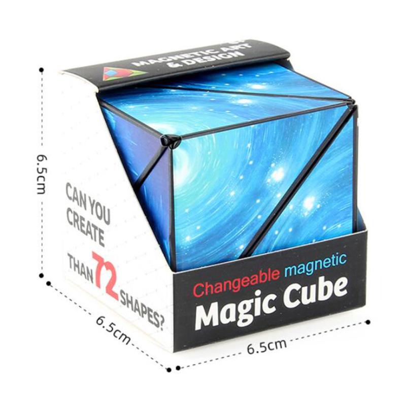 New! Magnetic Rubiks Cube Funny Variety Changeable 3d Geometric Magic Cube Decompression Puzzle Toys For