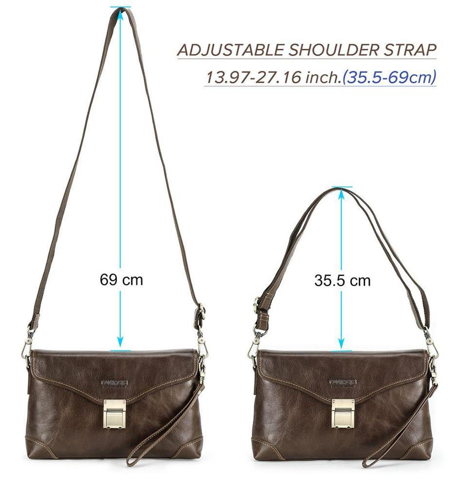 Fashion British Style Top Layer Cowhide Multifunctional High End Password Lock Handheld Baotou Layer Casual Leather Shoulder Bag