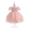 3-10 Years Baptism Wedding  Dress for Baby Girl First Birthday Party Wear Cute Sleeveless Toddler Girl Christening Gown Clothes