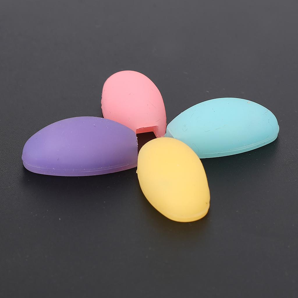 4Pcs Flute Finger Rest Silicone Wind Instrument Accessories Yellow/Pink/Rose Red/Purple