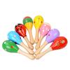 Wooden Maracas Multiple Colour Auditory Training Educational Toy Baby Sand Hammer Instrument Toy for Boys Girls