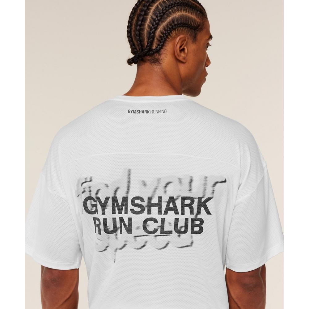 Gymshark Running Graphic T shirT Gs whiTe A4c9x Wb57