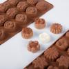 Flower Chocolate Silicone Mould DIY Mini Letter Dinosaur Fondant Mold Jelly Cookies Candle Making Children's Party Cake Decor