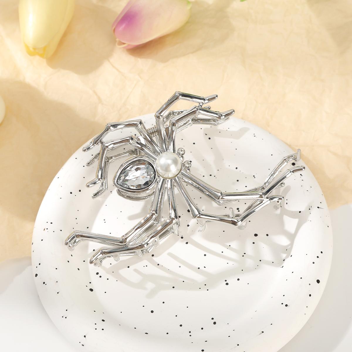 

AWAYTR Жемчужные гальванизированные заколки-пауки для волос из сплава, краб для волос для женщин, девочек, подарок, аксессуары для волос, Валентин, головной убор