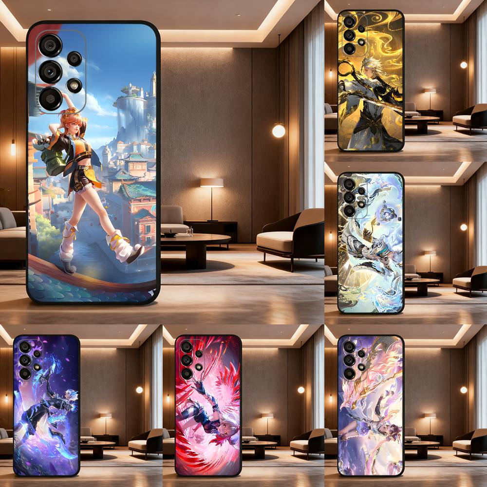 The game Honor of Kings Phone Case For Samsung Galaxy A73,31,32,72,41,53,52,71,22,5G,Note,J7,8,9 Soft Black Silicone Cover