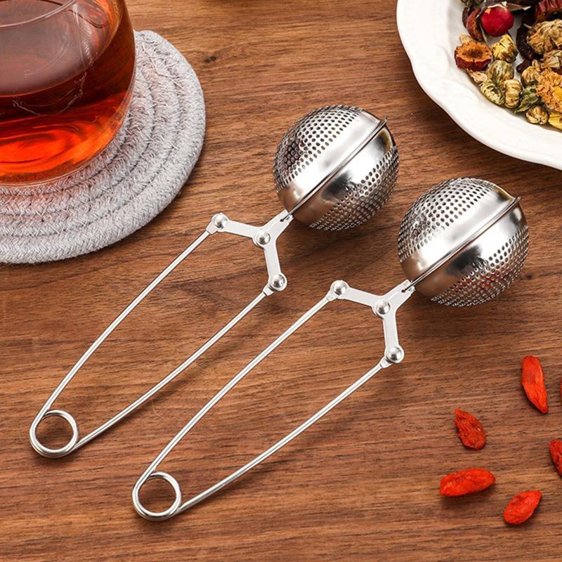 Tea Infuser Stainless Steel Tea Strainer Filter Mesh Tea Ball Sieve Long Handle Infuser for Brewing Puer Herbal Tea Accessories
