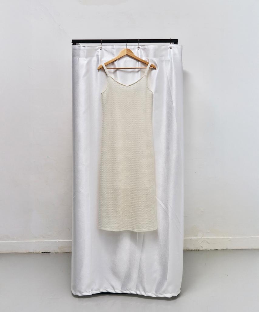 Hendeonsi Sheer Flow Maxi Dress (Soft Ivory)