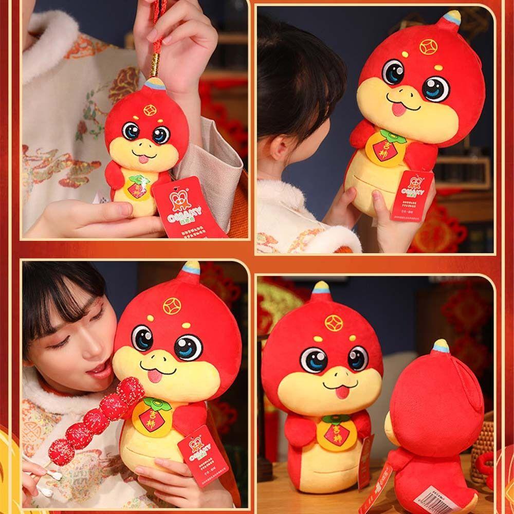 Cute Zodiac Blessing Snake Doll Soft Lucky Snake Doll Plushies  Company Annual Meeting