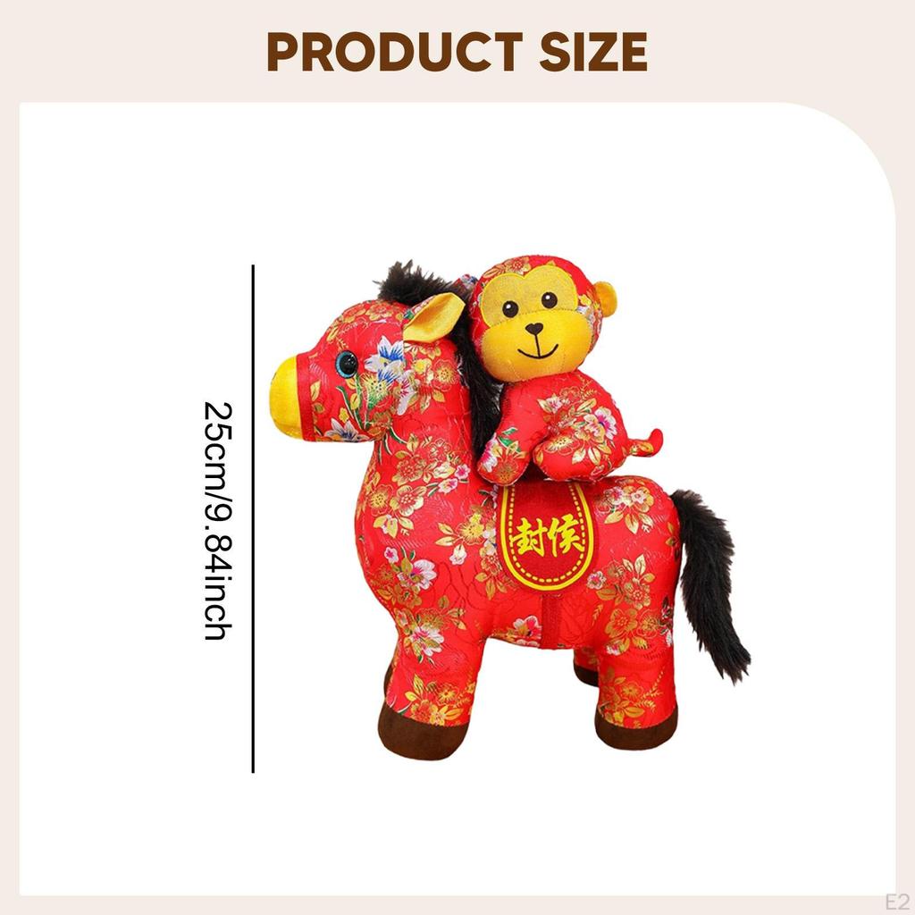 Chinese Horse Year Decorations Doll Car Ornaments Statue for Office Tabletop Blessing