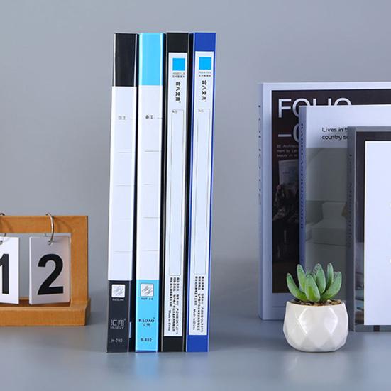 2 Pcs A4 Punchless Clamp Binder Ringless Binder Folder Holds 120 Sheets Pages Letter Size Documents File Folder with Metal Swing Clamp for Work School