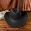 Noble Denim Hat with Delicate Suede Like Texture, Solid Color Curled Brim and Farmer's Crease Shaped Denim Hat, All Season Style