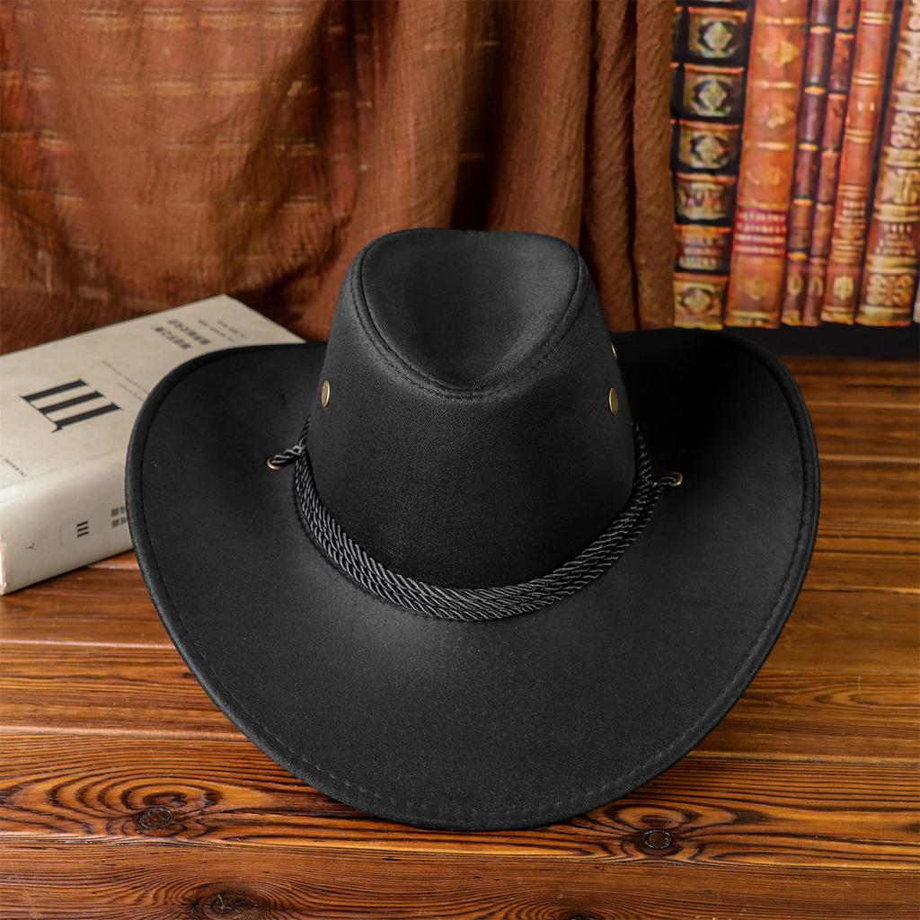 Noble Denim Hat with Delicate Suede Like Texture, Solid Color Curled Brim and Farmer's Crease Shaped Denim Hat, All Season Style