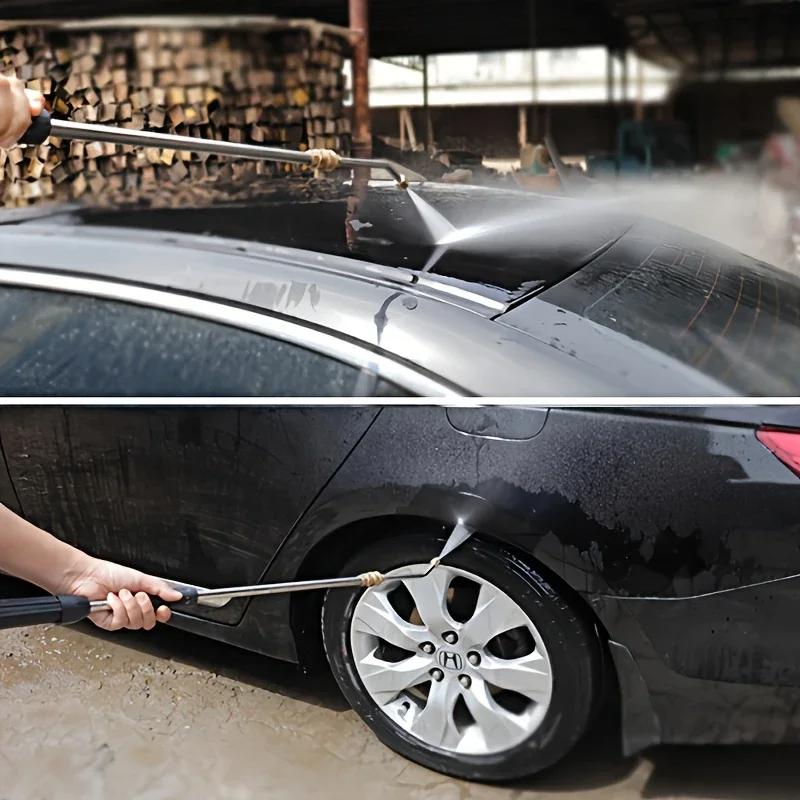 Lightweight High Pressure Washer Gun 3-in-1 Set - U-Shaped Rod + Long Lance + Trigger Handle, M22-14 Thread Adapter
