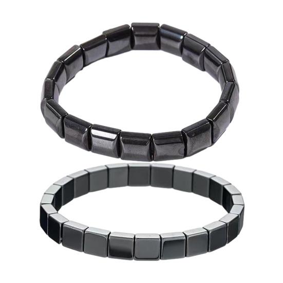 Herren Armband Verstellbar Schwarzer Gallenstein Armband Glatte Oberfläche Dehnbares Armband Schmuckzubehör