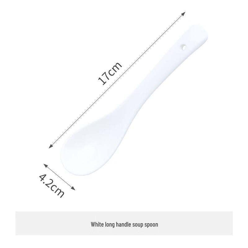 Китайские сине-белые керамические суповые ложки из фарфора - Набор из 10 штук