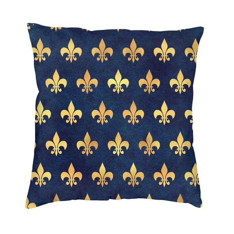 Royal Fleur De Lis Cushion Covers FleurDeLys Lily Flower Velvet Modern Pillows Case Home Decor