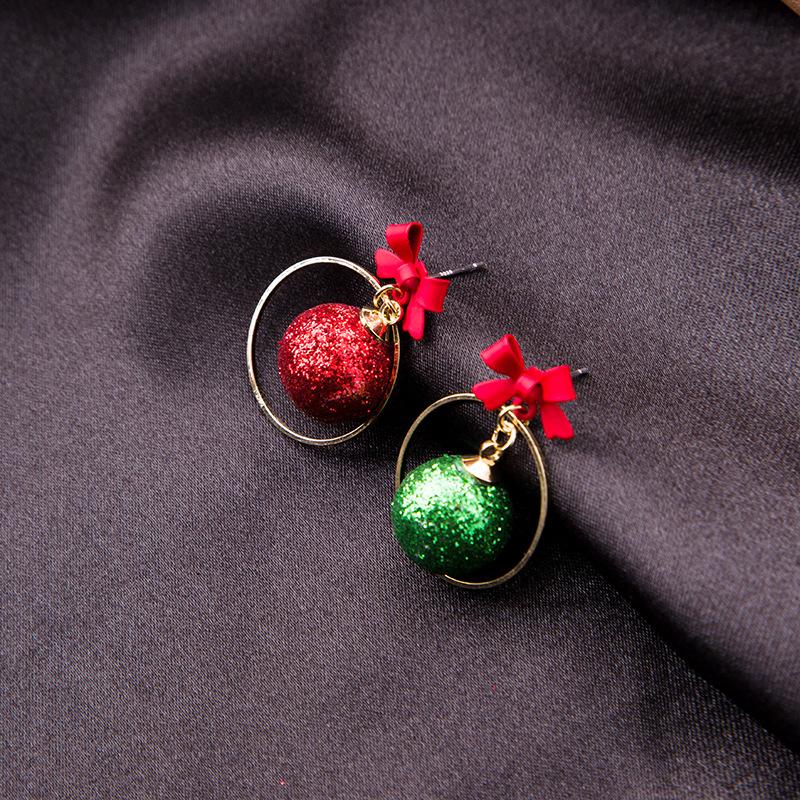 Earrings, Christmas Personality Ball Earrings, Yiwu