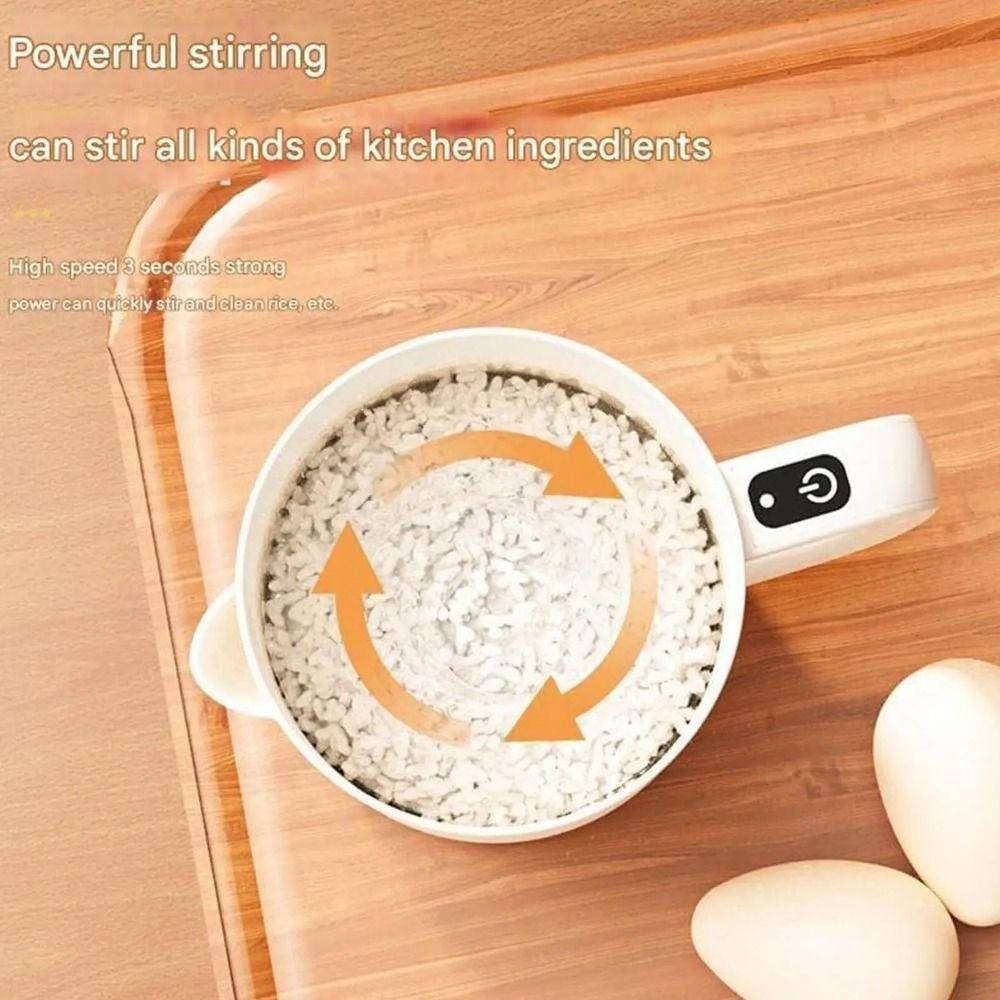 1 L Large Capacity Automatic Egg Beater with Filter Plate Rice Washing Bowl  Milk Liquid