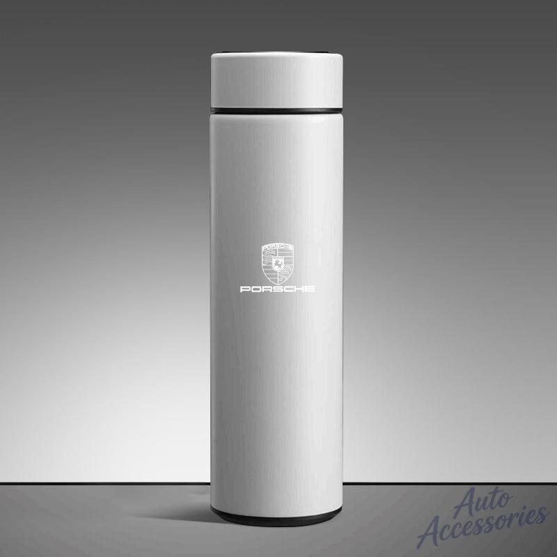 AFUHD1 500ML Temperature Display Thermos Cup Stainless Steel Vacuum Insulated Cup Sticker For Porsche Cayenne Macan 911 Taycan Cayman