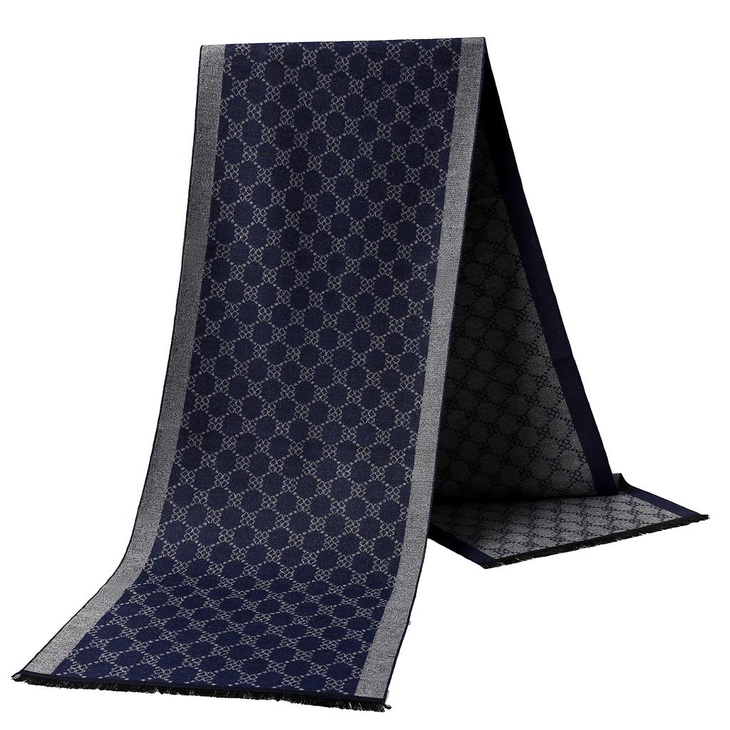 Men's Business Wraps Scarves Winter Classic Pashmina Shawls Fashion Plaid Warm Cashmere Scarf Autumn Thick 180X33CM Beach Towel