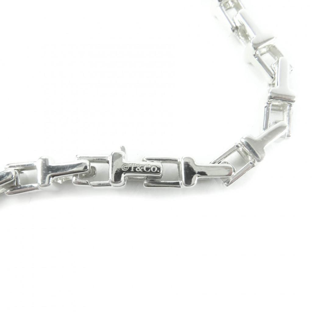 Great TIFFANY&Co. Bracelet T Narrow Chain Silver 925 Women Used