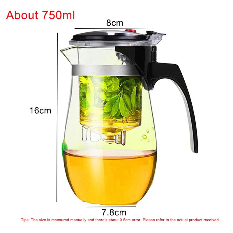 Hoge kwaliteit hittebestendige glazen theepot Chinees theeservies kung fu theeservies Puer ketel koffie glazen pot Handige kantoortheepot