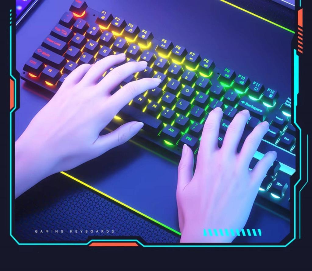 Wired Keyboard & Mouse Set: Silent E-sports Gaming & Typing