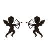 Stainless Steel Hip-Hop Punk Smiley Face & Cupid Angel Earrings