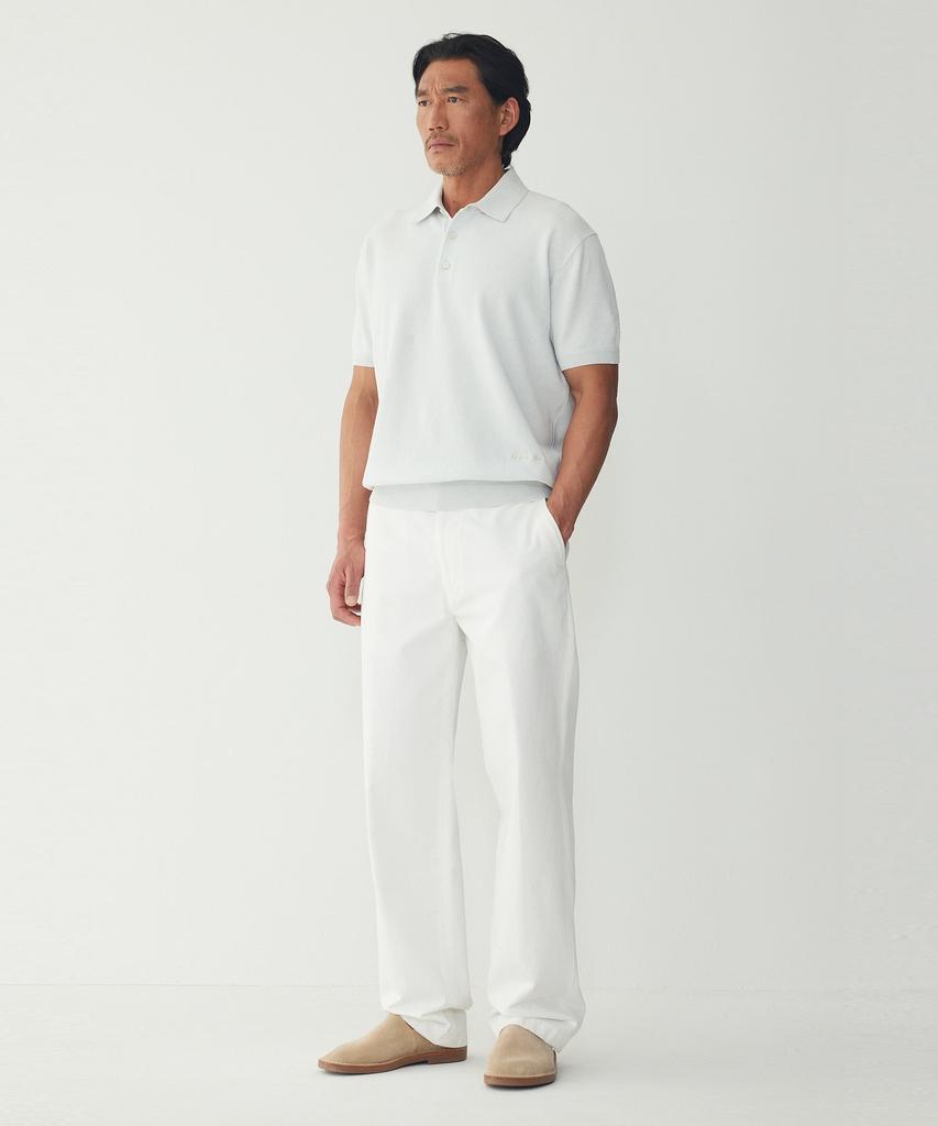 MAN ON THE BOON Textured Short Polo_Sky Blue 4716113027