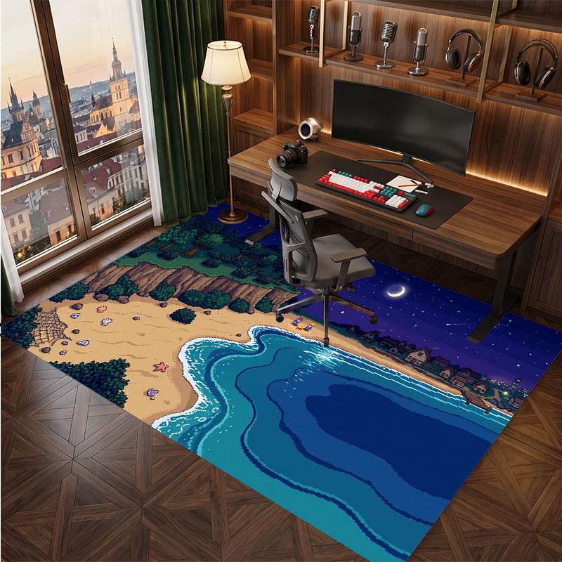 Stardew Valley Teppich Weich Dick Rutschfest Boden Teppich für Schlafzimmer Wohnzimmer Heimdekoration