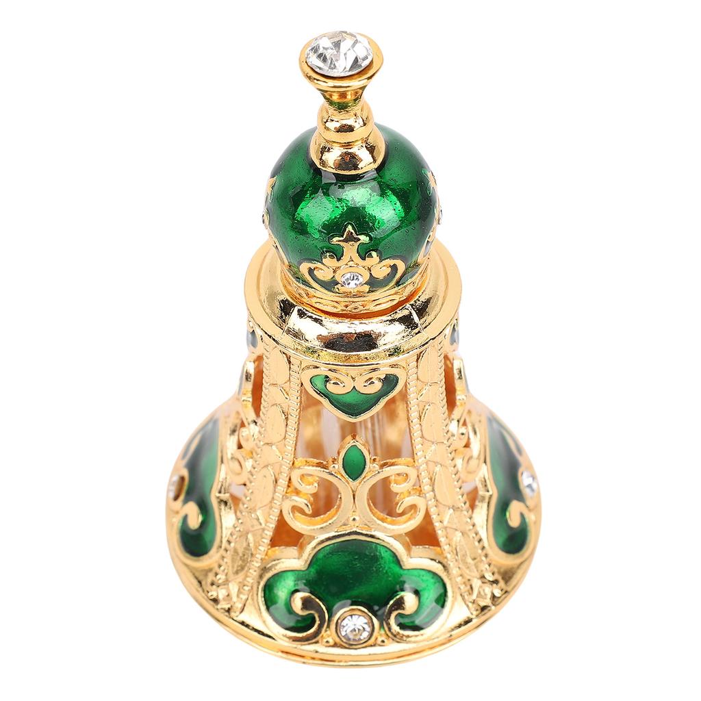 Vintage Enamel Perfume Bottle Middle Eastern Exquisite Elegant Metal Refillable Perfume Bottle