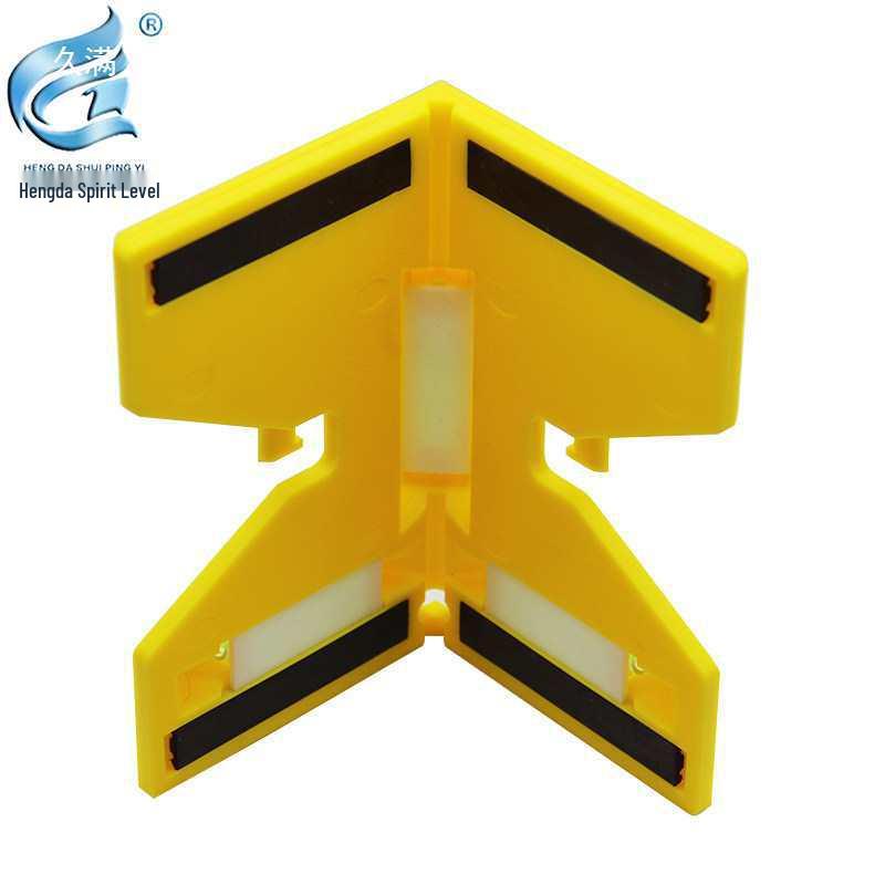 Magnetic High Precision Plastic Right Angle Bubble Level, Portable 124 Model