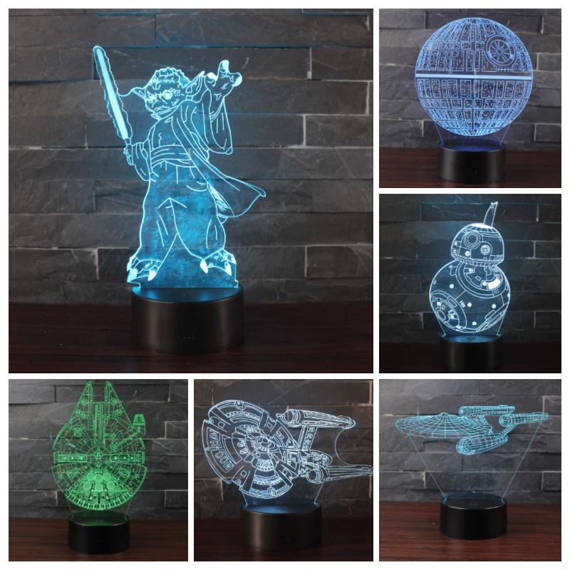 3d Illusion Star Wars Night Light Decor Lamp With Smart Touch The Perfect Home Decoration