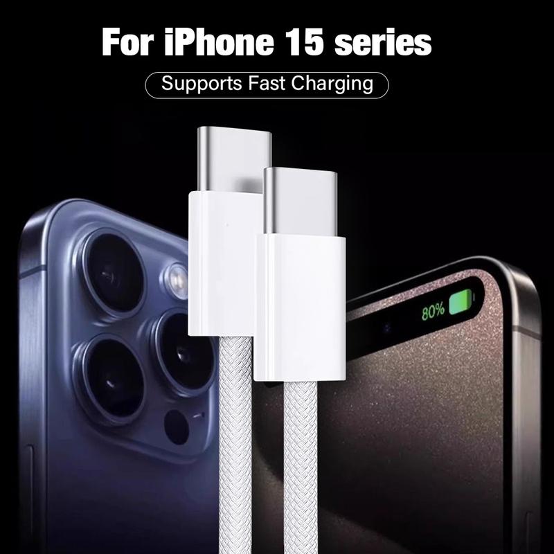 240W USB C To C Type C Super Fast Charging Cable Braided Cord for MacBook Pro iPhone 17 16 15 Pro Ipad DELL Laptop 2 Meter Long