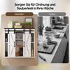 Armario de Pared para Cocina con 2 Puertas Correderas y Estantes Ajustables, Armario de Pared de Almacenamiento para Sala de Estar, Baño y Lavadero, 80 × 31 × 76 cm