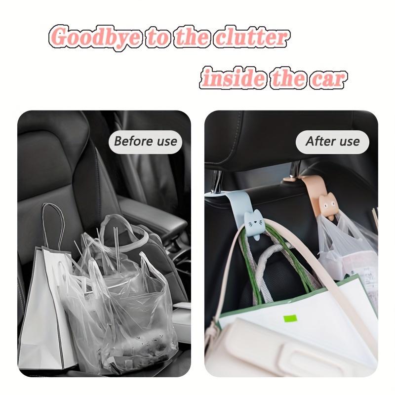 2pcs Adorable Car Hook, Cartoon Decoration for the Rear Seat of a Car, Creative Multi-functional Small Storage Hook