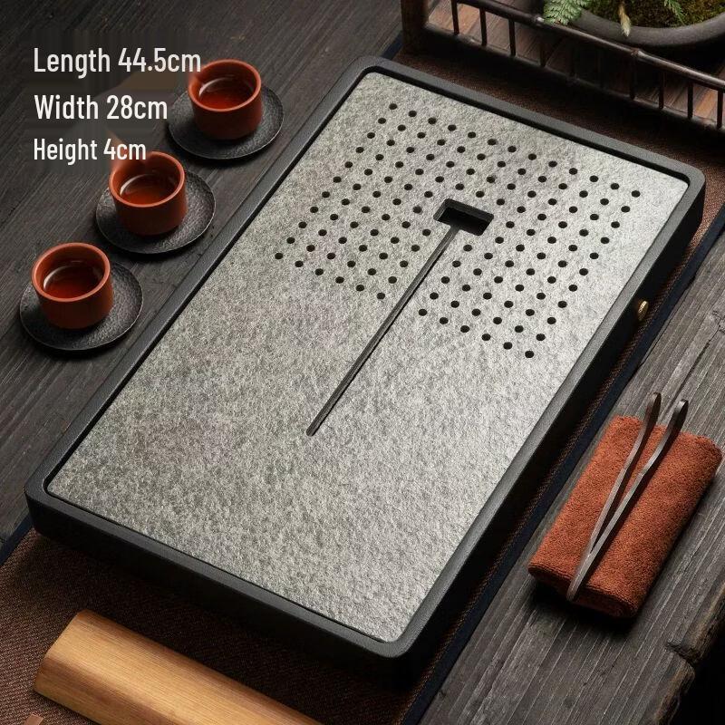 Wujin Stone Rectangular Tea Tray with Drainage