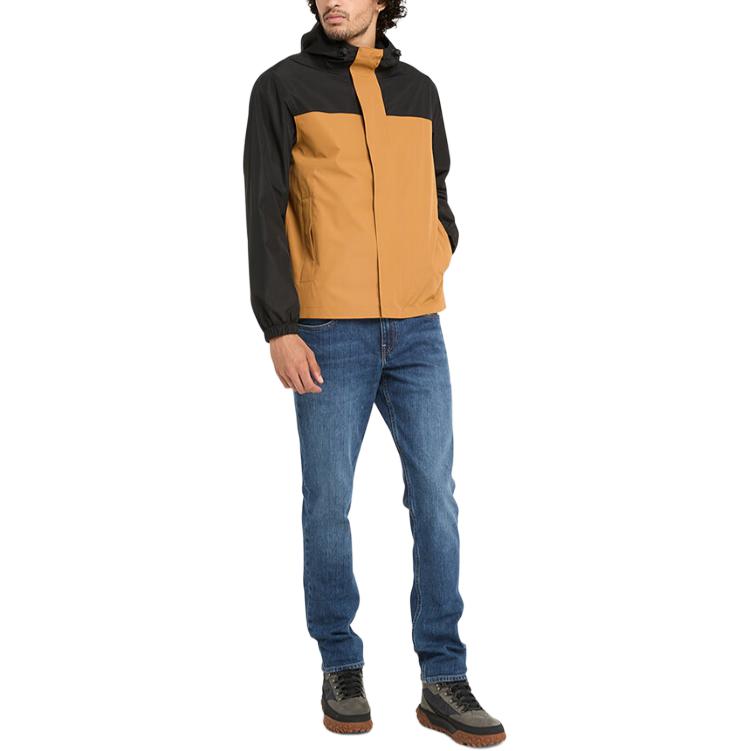 Timberland Giacca Impermeabile a Maniche Lunghe Comoda Casual da Esterno Giacche Uomo Grano Nero A44XJ-P57
