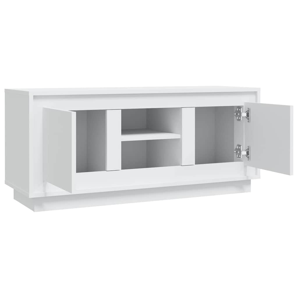 Vidaxl TV Cabinet, White, 102X35X45 Cm, Wood-Based Material