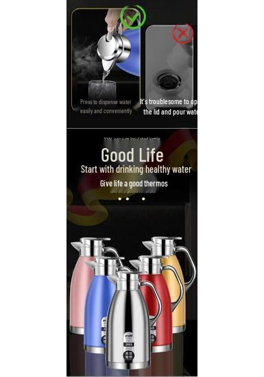 Stainless Steel Large Capacity Thermos Kettle for Home, Restaurant, Hotel, and Tea House