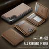 For Samsung Galaxy S22 5G Magnetic Case JEEHOOD J10 Leather Back Phone Cover with Detachable Card Holder Kickstand