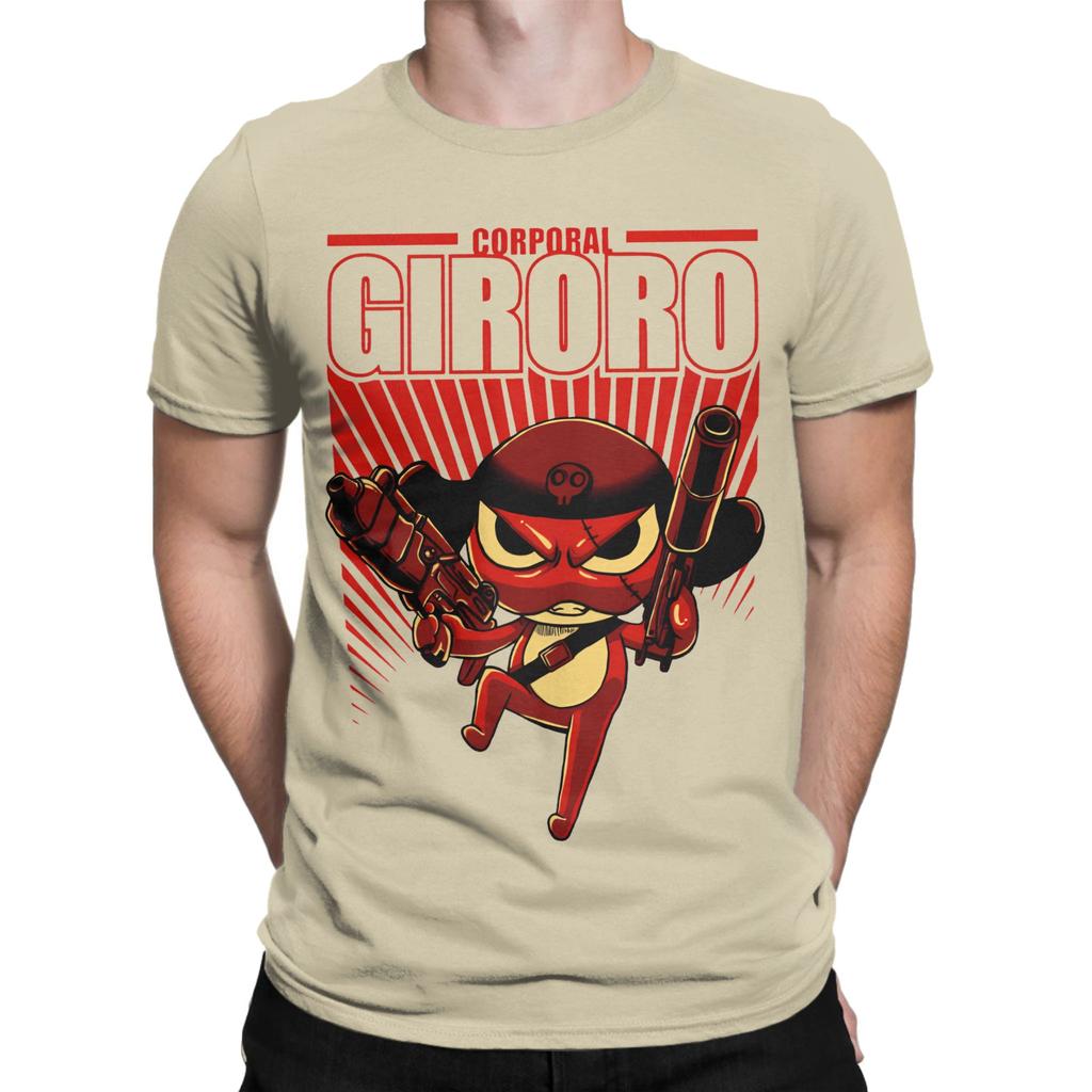 Awesome Corporal Giroro Sgt Frog Keroro TShirt Men Womens Round Neck Pure Cotton T Shirts  Short Sleeve Tee Shirt Gift Tops