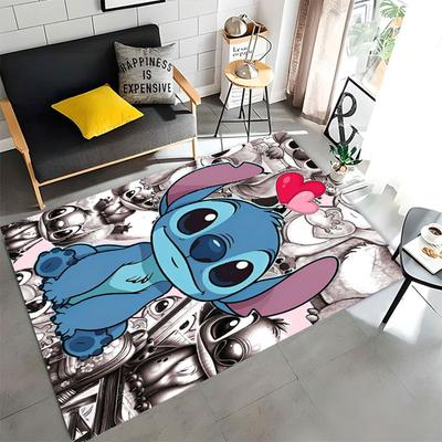 Cute Stitch Print Pattern Carpet - Slip-resistant Kitchen, Outdoor Carpet, Home and Bedroom Decoration, Birthday Gift