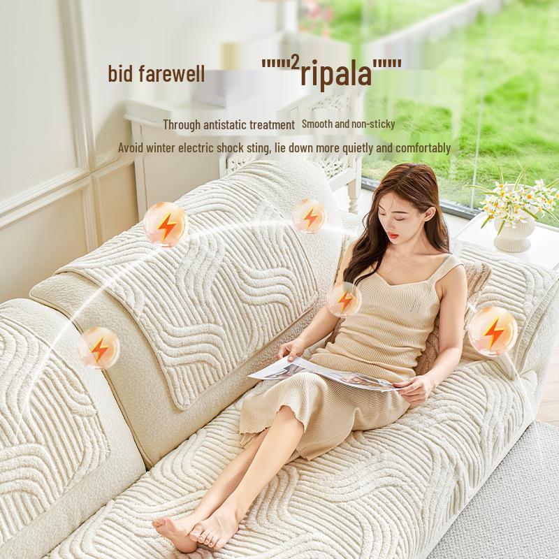 2025 Plush Sofa Cushion: Thickened, Non-Slip Autumn/Winter Cover