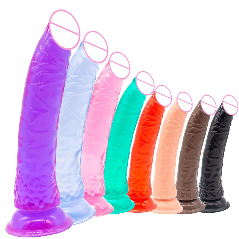 Colourful Dildo Small Dildo Transparent Crystal Female Masturbator Adult Products