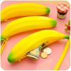 Men Women Girls Novelty Silicone Portable Banana Coin Pencil Case Purse Bag Wallet Pouch Keyring
